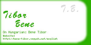 tibor bene business card